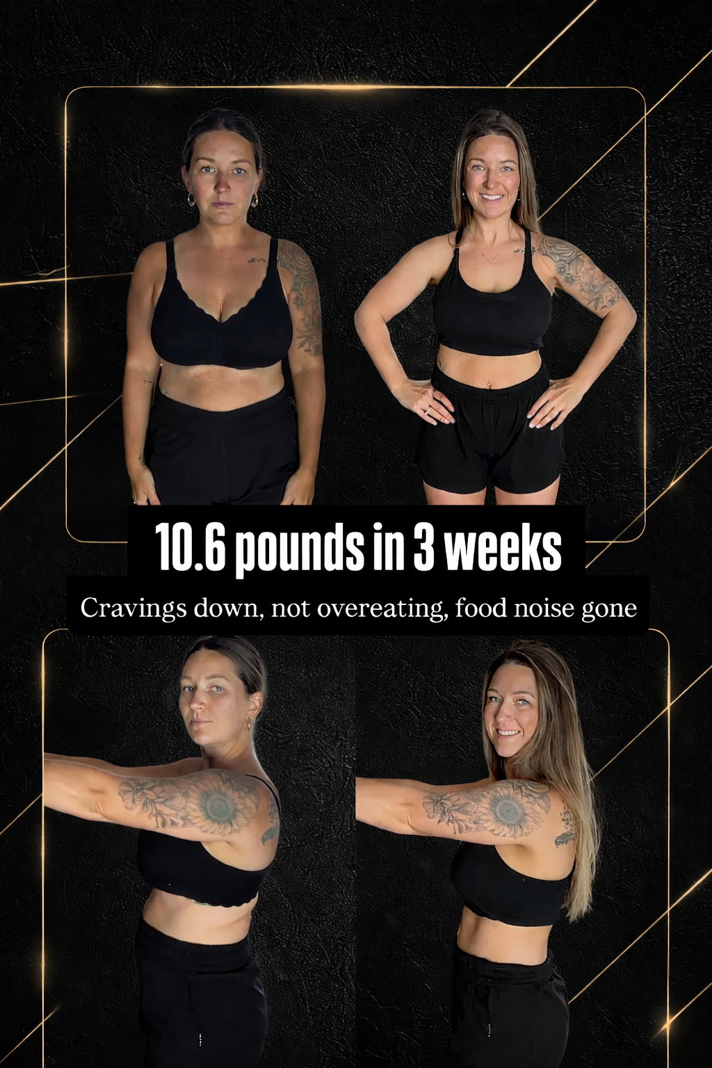 10.6 pounds in 3 weeks — cravings down, not overeating, food noise gone